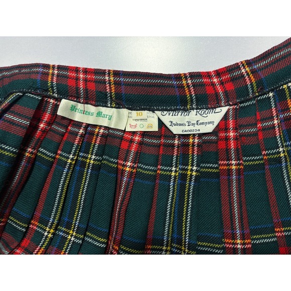 Vintage Skirt Kilt Mirror Room Hudsons Bay 100% Wool Tartan Plaid sz 10 (~26x29) - Picture 13 of 16